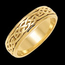 K160L Hope Yellow Gold Celtic Weave Wedding Ring
