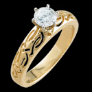 S1410 Together Yellow Gold and Diamond Engagement Ring