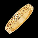 K210L Infinity Yellow Gold Celtic Weave Wedding Ring