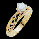 S1409 Admire Yellow Gold and Diamond Diamond Engagement Ring