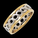 K280L Reflection yellow gold and white gold wedding ring 