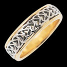 K330L Devotion Yellow and White gold Heart wedding band